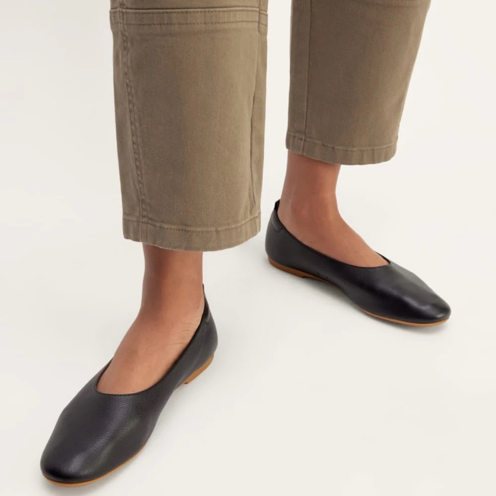 Everlane Day Glove Black Leather Flats 6.5